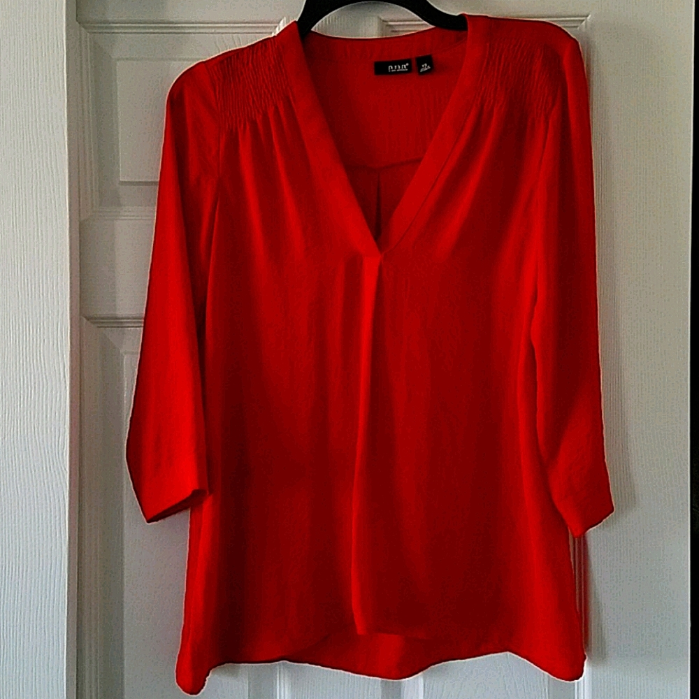 Vibrant red summer blouse